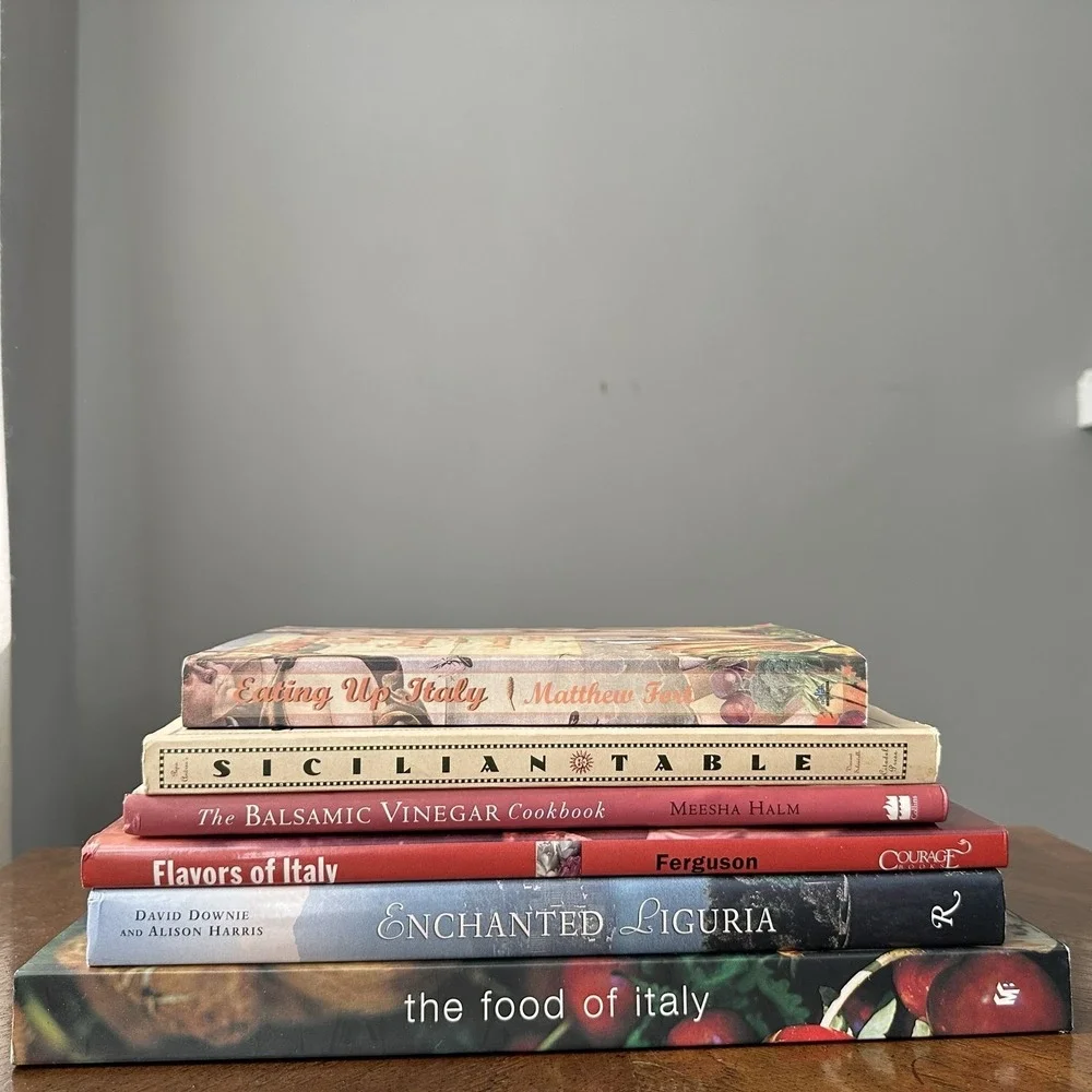 Italian Cookbook Lot 6 Hardcover Books Sicily Liguria‎ Regional Cooking Recipes